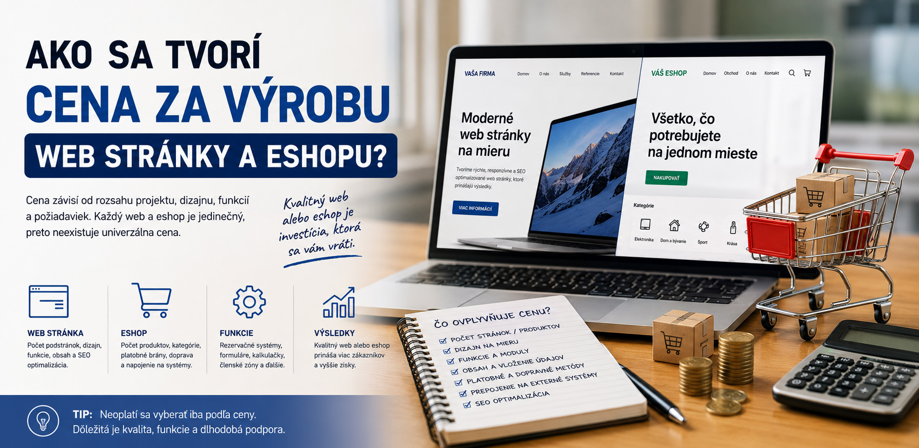 cena za vyrobu web stranky